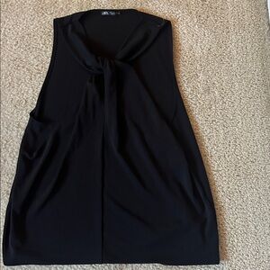 Zara Black Top with Elegant Detail